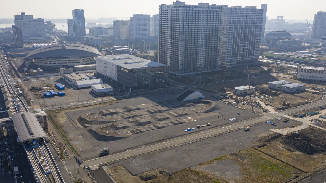 Aerial view of Ariake Urban Sports Park in Tokyo